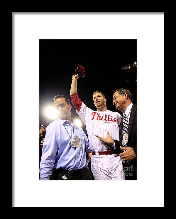 Crowd Framed Print featuring the photograph Roy Halladay by Chris Trotman