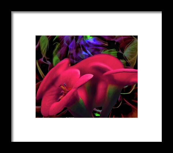Flowers Framed Print featuring the digital art Royal Colors by Norman Brule