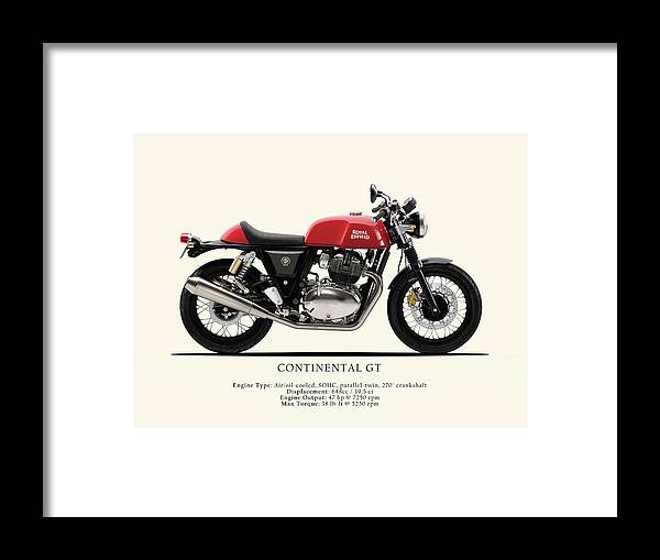 Royal Enfield Framed Print featuring the photograph Royal Enfield Continental GT by Mark Rogan