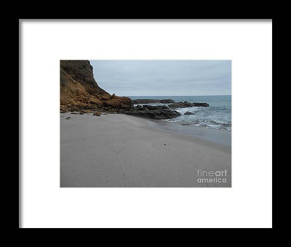 Rocks Framed Print featuring the photograph Rocky Shore by Nancy Graham