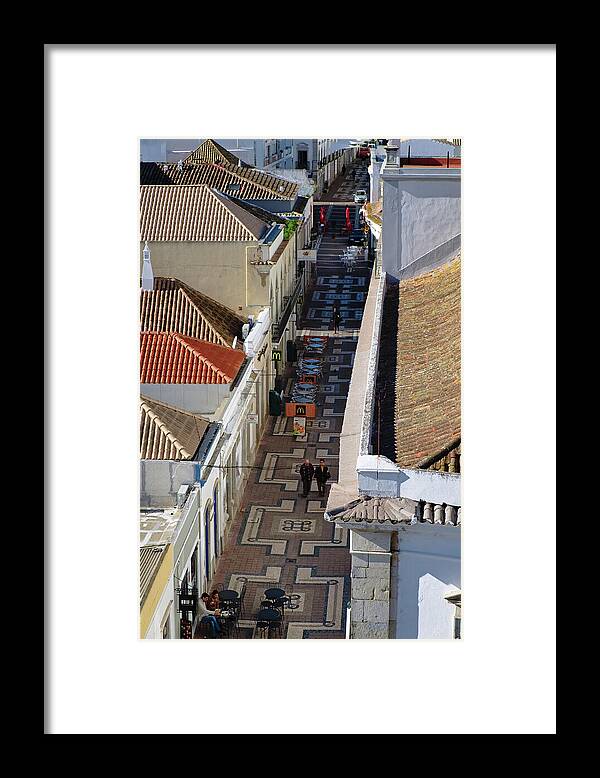 Faro Framed Print featuring the photograph Rua do Crime in Faro by Angelo DeVal