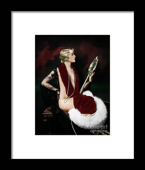 Vintage Framed Print featuring the photograph Ruby Muriel Finlay A famous Ziegfeld Girls by Franchi Torres