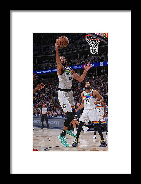 Rudy Gobert Framed Print featuring the photograph Rudy Gobert by Bart Young