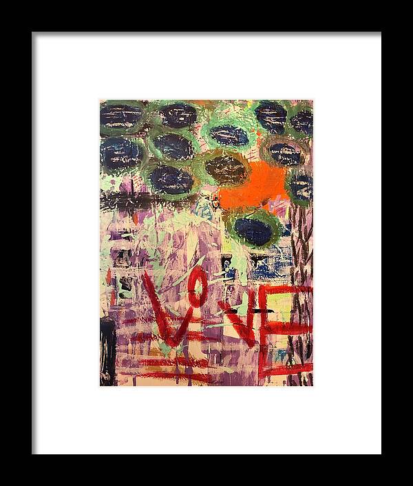 Abstract Framed Print featuring the painting Run 2 U by Jayime Jean