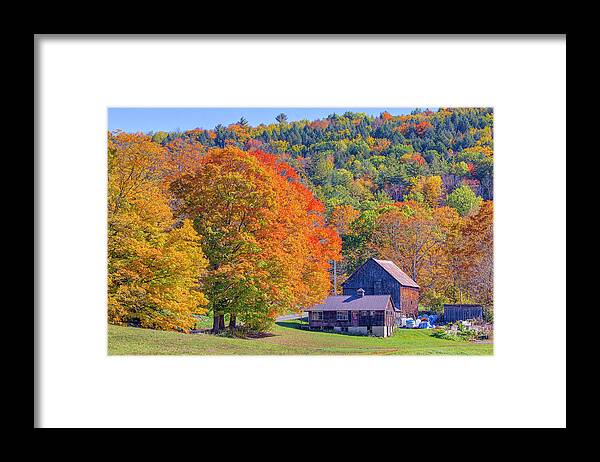 Rural Vermont Framed Print featuring the photograph Rural Vermont Fall Scenery by Juergen Roth