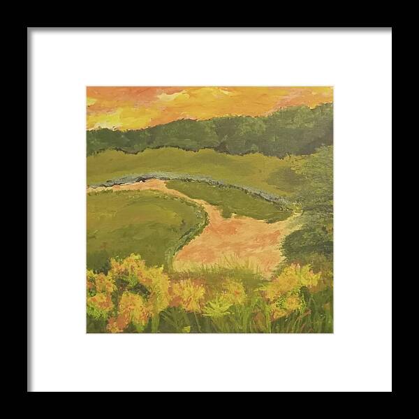 Virginia Framed Print featuring the painting Rural Virginia by Suzanne Berthier