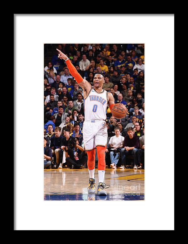 Russell Westbrook Framed Print featuring the photograph Russell Westbrook by Noah Graham
