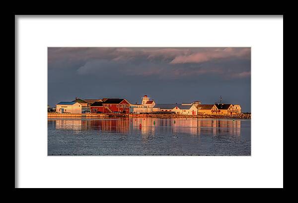 Pei Framed Print featuring the photograph Rustico Harbor in the Summer Golden Hour by Marcy Wielfaert