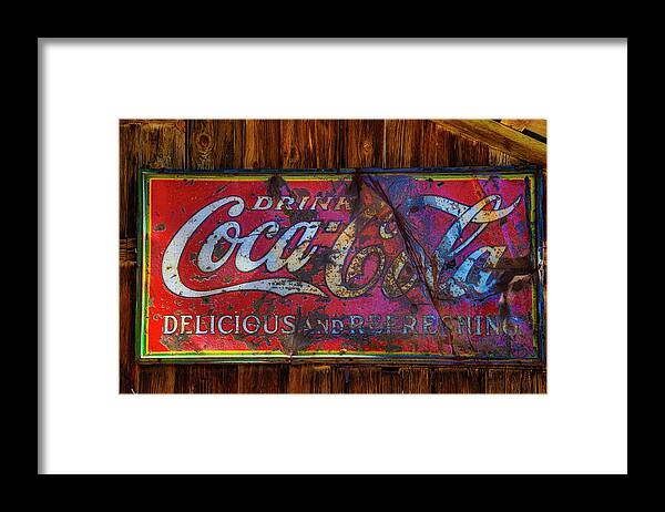 Coke Framed Print featuring the photograph Rusty Coke Sign by Garry Gay