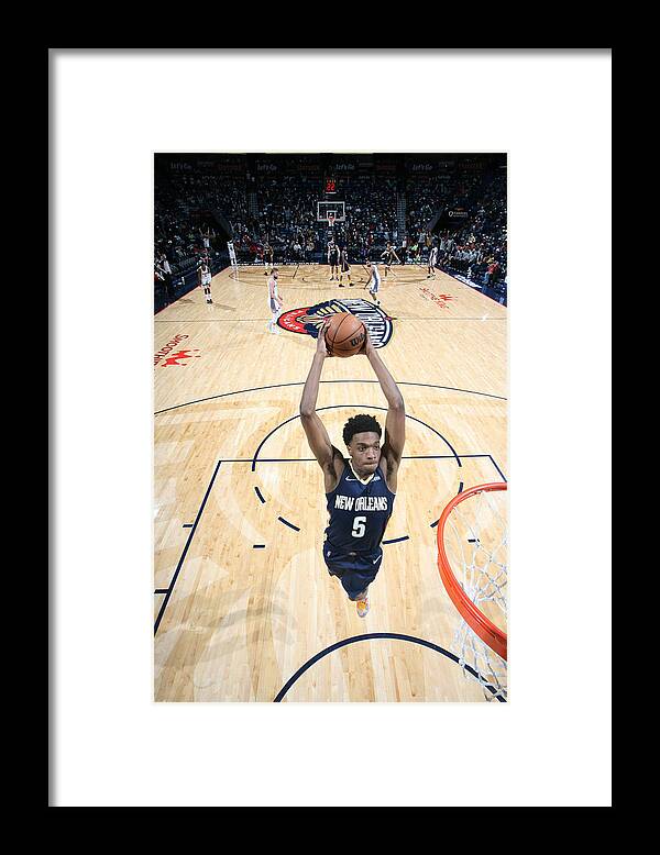 Herbert Jones Framed Print featuring the photograph Sacramento Kings v New Orleans Pelicans by Layne Murdoch Jr.