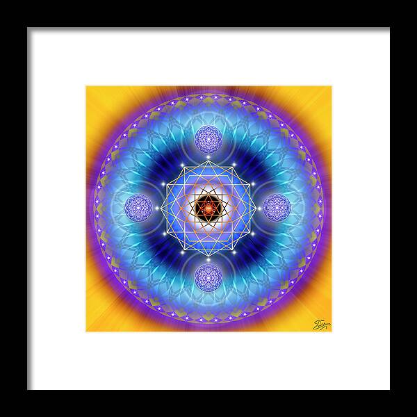 Endre Framed Print featuring the digital art Sacred Geometry 801 by Endre Balogh