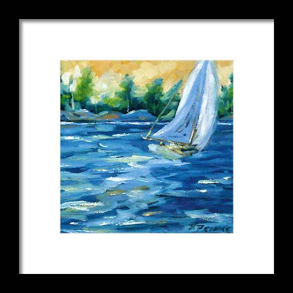 Sea Framed Print featuring the painting Sail Away by Richard T Pranke