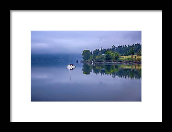 Sky Framed Print featuring the photograph Sail Boat Blue by Loyd Towe Photography