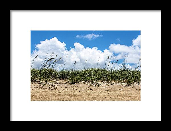Sand Dune Framed Print featuring the photograph Sailfish Beach Sand Dunes by Blair Damson