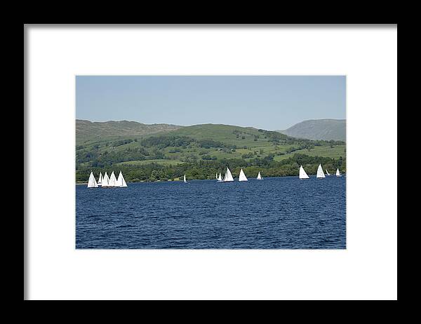 Tranquility Framed Print featuring the photograph Sailing boats on Lake Windermere by Lyn Holly Coorg