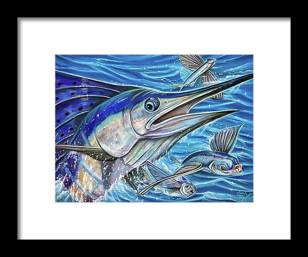 Sailfish Framed Print featuring the painting Sails Force by Mark Ray