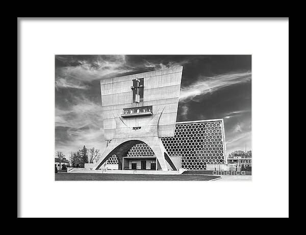 Saint Johns University Framed Print featuring the photograph Saint Johns University Chapel and Abbey by University Icons