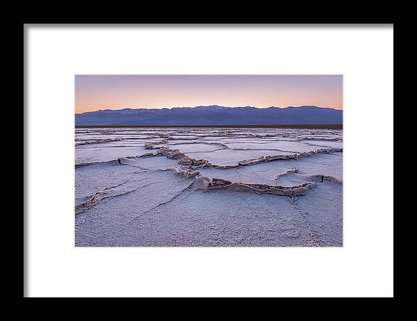 Death Valley Framed Print featuring the photograph Salt Pan, Badwater Basin by Alexander Kunz