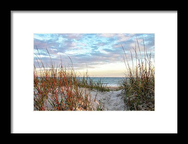 Beach Framed Print featuring the photograph Salter Path Beach Sunset - Bogue Banks North Carolina by Bob Decker