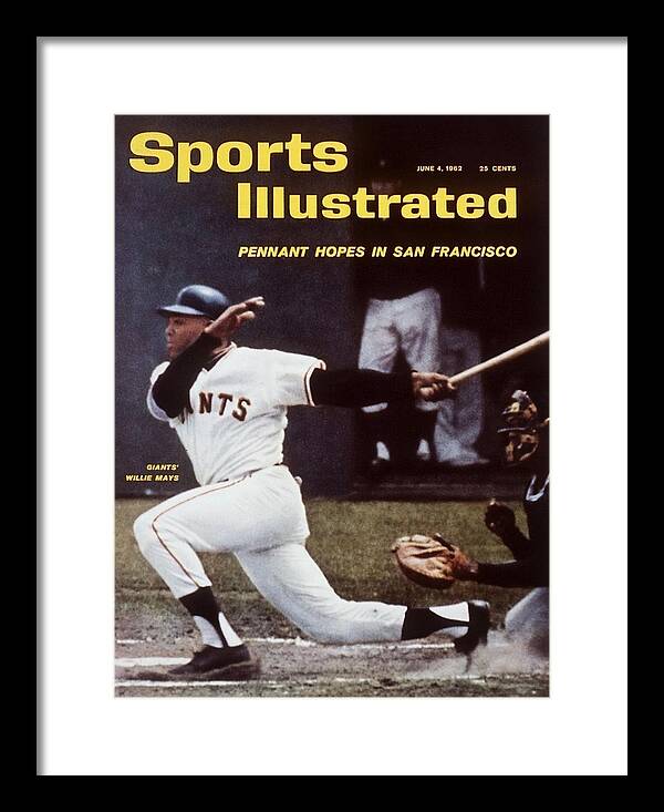 Magazine Cover Framed Print featuring the photograph San Francisco Giants Willie Mays... Sports Illustrated Cover by Sports Illustrated