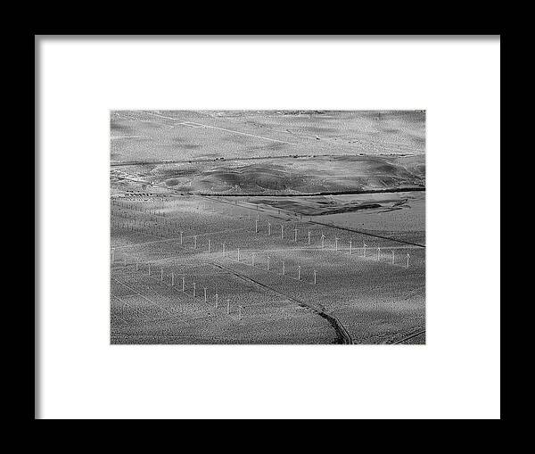 Rebecca Dru Framed Print featuring the photograph San Jacinto View of the Windmills by Rebecca Dru