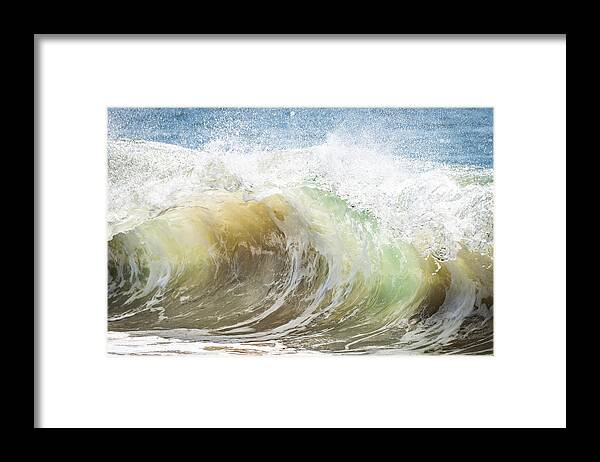 Waves Framed Print featuring the photograph Sand in the Surf by Linda Bonaccorsi
