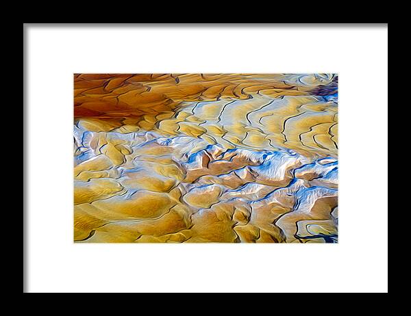 Abstract Framed Print featuring the digital art Sand ripples- texture or background by Alessandra RC