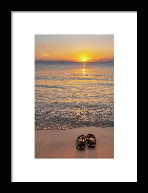 Dominican Republic Framed Print featuring the photograph Sandals at Sunrise by Darren White