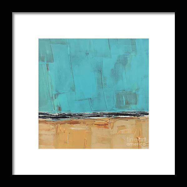 Abstract Framed Print featuring the painting Sandbar by Lisa Dionne