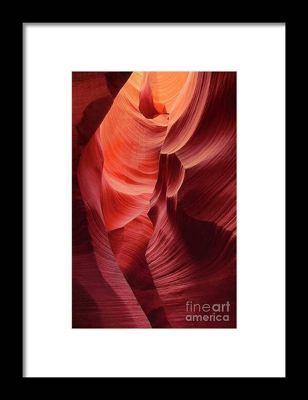Dave Welling Framed Print featuring the photograph Sandstone Walls Lower Antelope Slot Canyon Arizona by Dave Welling