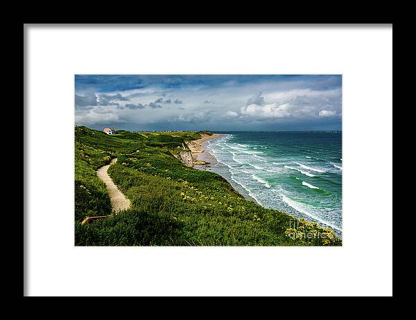 Ireland Framed Print featuring the photograph Sandy Beach and Coastal Landscape in Northern Ireland by Andreas Berthold