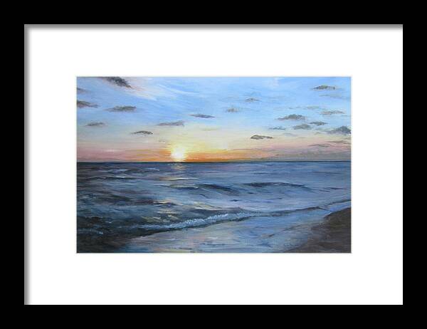 Painting Framed Print featuring the painting Sanibel Sunset by Paula Pagliughi
