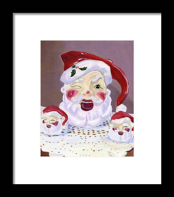 Santa Claus Framed Print featuring the painting Santa Baby by Lynne Reichhart