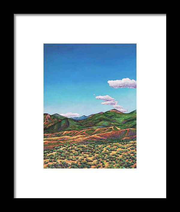 New Mexico Framed Print featuring the painting Santa Fe Dreams by Johnathan Harris