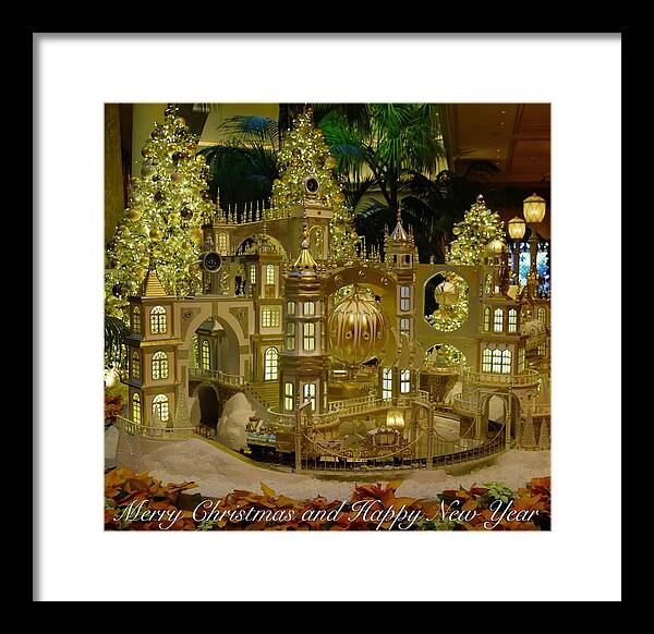 Christmas Framed Print featuring the photograph Santa Worshop Card by Bnte Creations