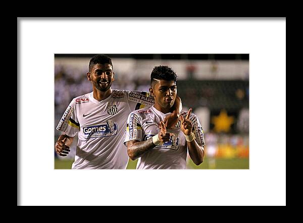 Event Framed Print featuring the photograph Santos v Mixto - Copa do Brasil 2014 by Friedemann Vogel