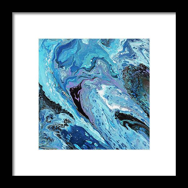 Ocean Framed Print featuring the painting Sapphire by Tamara Nelson