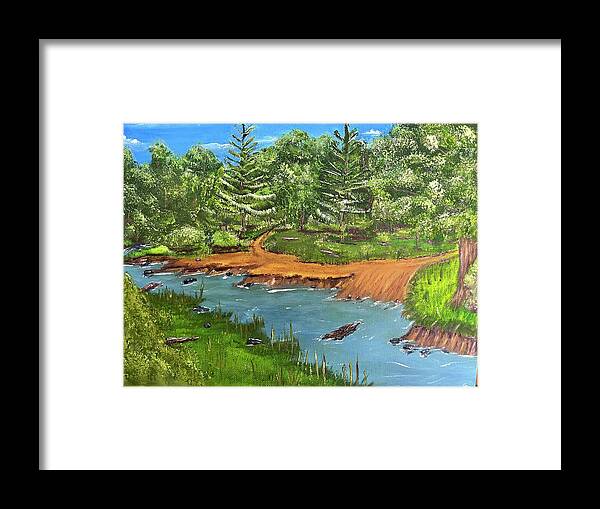 Oil Framed Print featuring the painting Sauble Memories by Lisa White