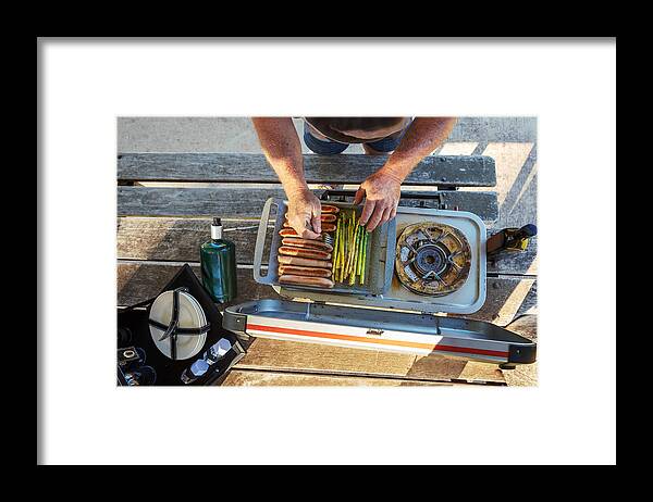People Framed Print featuring the photograph Sausage Sizzle by Lianne B Loach