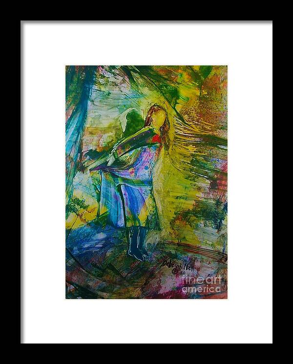 Yupo Paper Framed Print featuring the painting Saying Yes by Deborah Nell