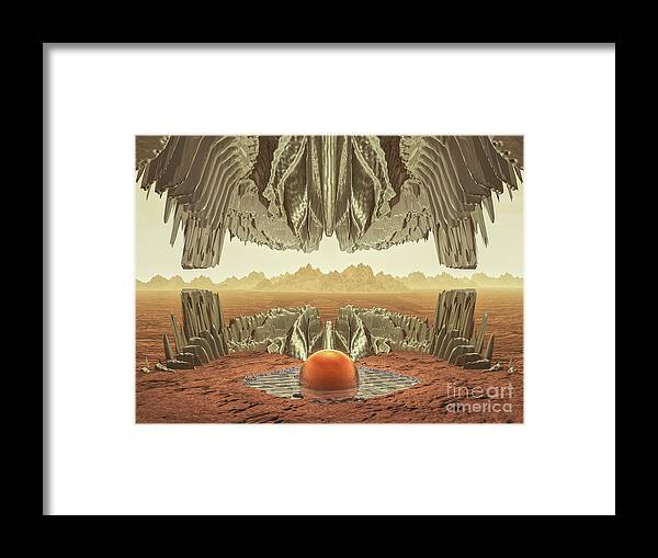 Prehistoric Framed Print featuring the digital art Scene From Time by Phil Perkins