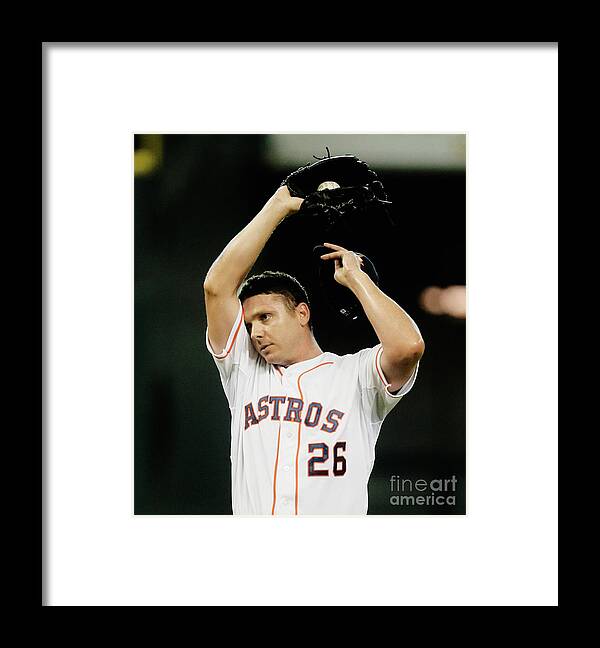 People Framed Print featuring the photograph Scott Kazmir and Tim Beckham by Bob Levey