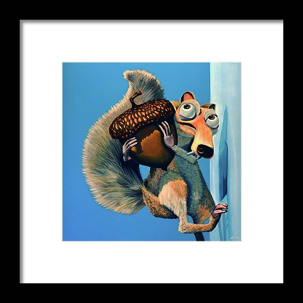 Scrat Framed Print featuring the painting Scrat Painting by Paul Meijering