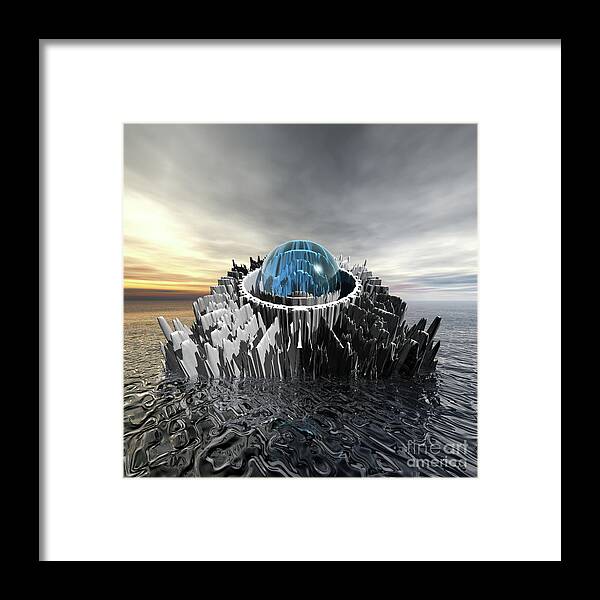 Anomaly Framed Print featuring the digital art Sea Anomaly by Phil Perkins