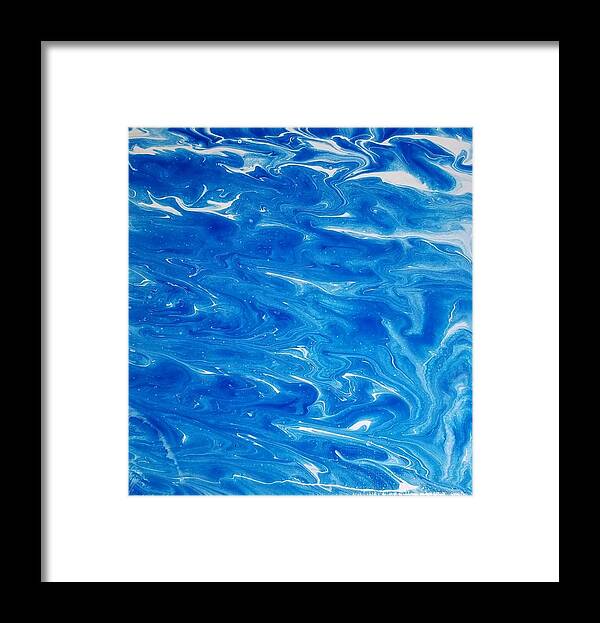 Abstract Framed Print featuring the painting Ice by Pour Your heART Out Artworks