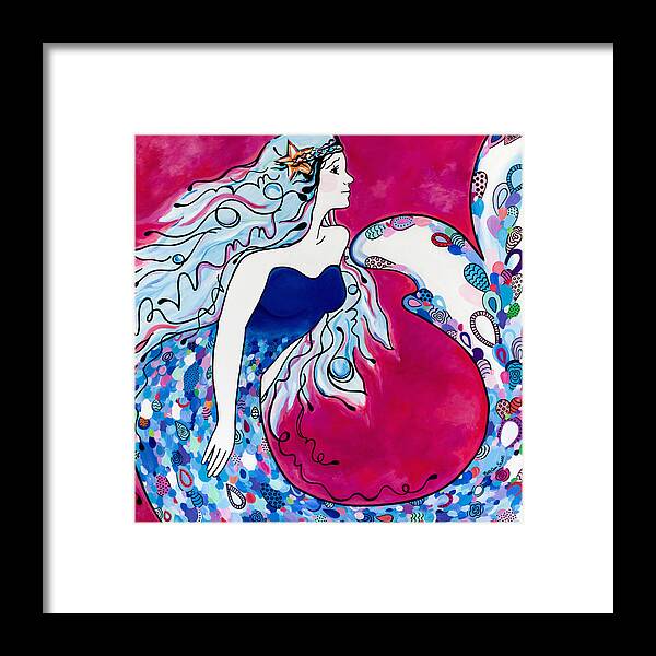 Mermaid Framed Print featuring the painting Sea Princess by Beth Ann Scott