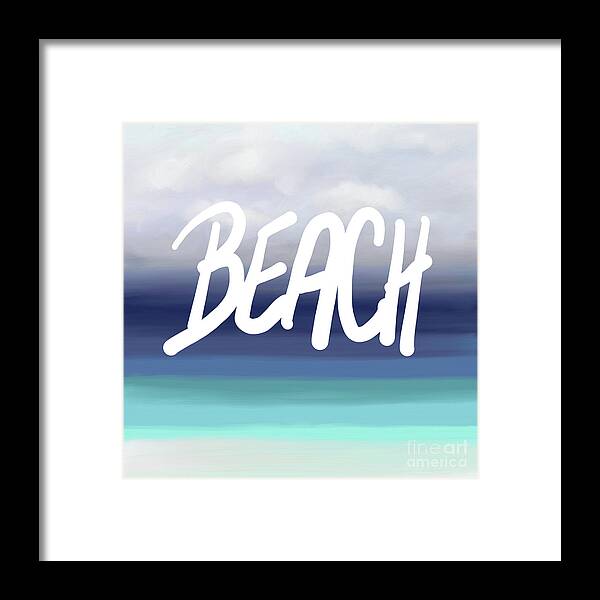 Beach Framed Print featuring the digital art Sea View 278 Beach by Lucie Dumas by Lucie Dumas