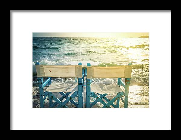 Aegean Framed Print featuring the photograph Sea View by Anastasy Yarmolovich
