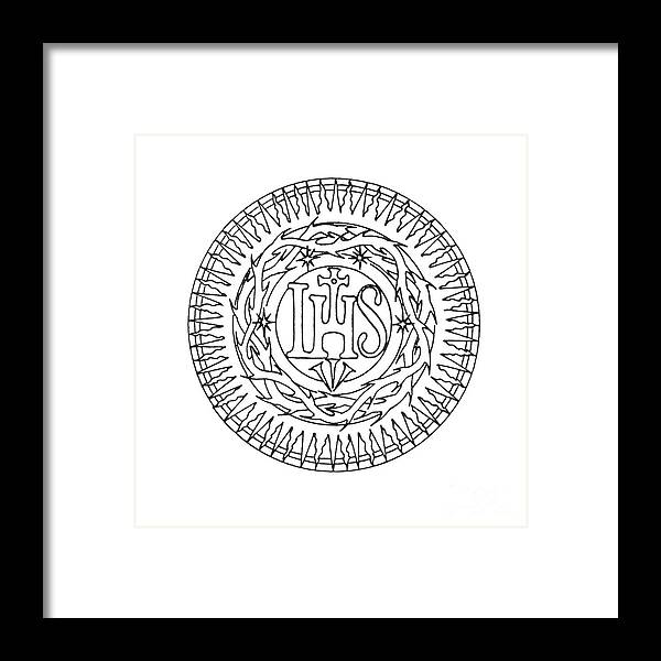 Seal Of Jesuits Society Of Jesus Framed Print featuring the painting Seal of Jesuits Society of Jesus by William Hart McNichols