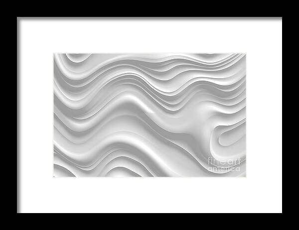 Seamless Minimal White Abstract Glossy Soft Waves Background